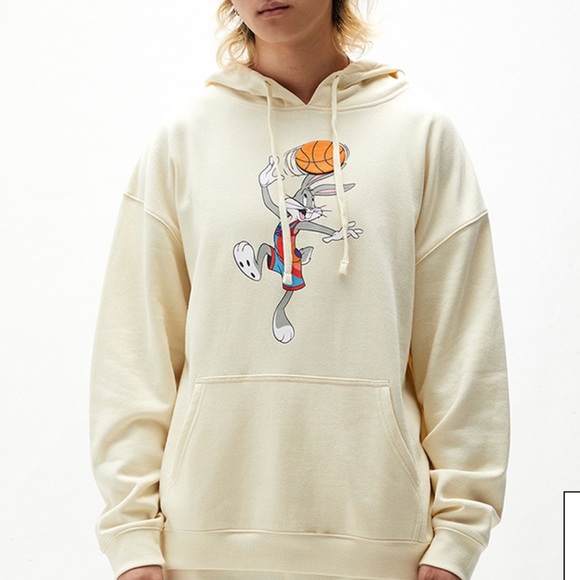 PacSun Tops - > Space Jam A New Legacy Puff Bugs Yellow Hoodie Men’s Size Large